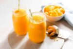 Batido de leche de coco con mango y jengibre