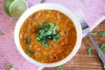 Curry de lentejas vegetariano